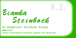 bianka steinbock business card